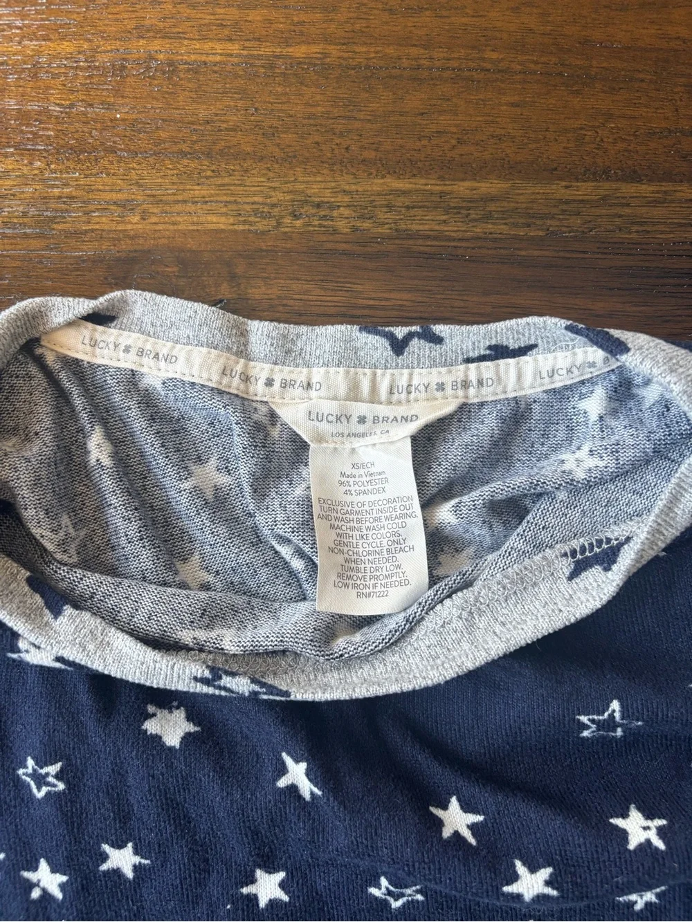 Women’s Navy Star Print Pajama Set